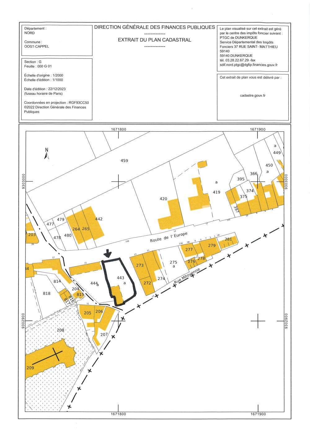  à vendre terrain Oost-Cappel Nord 3